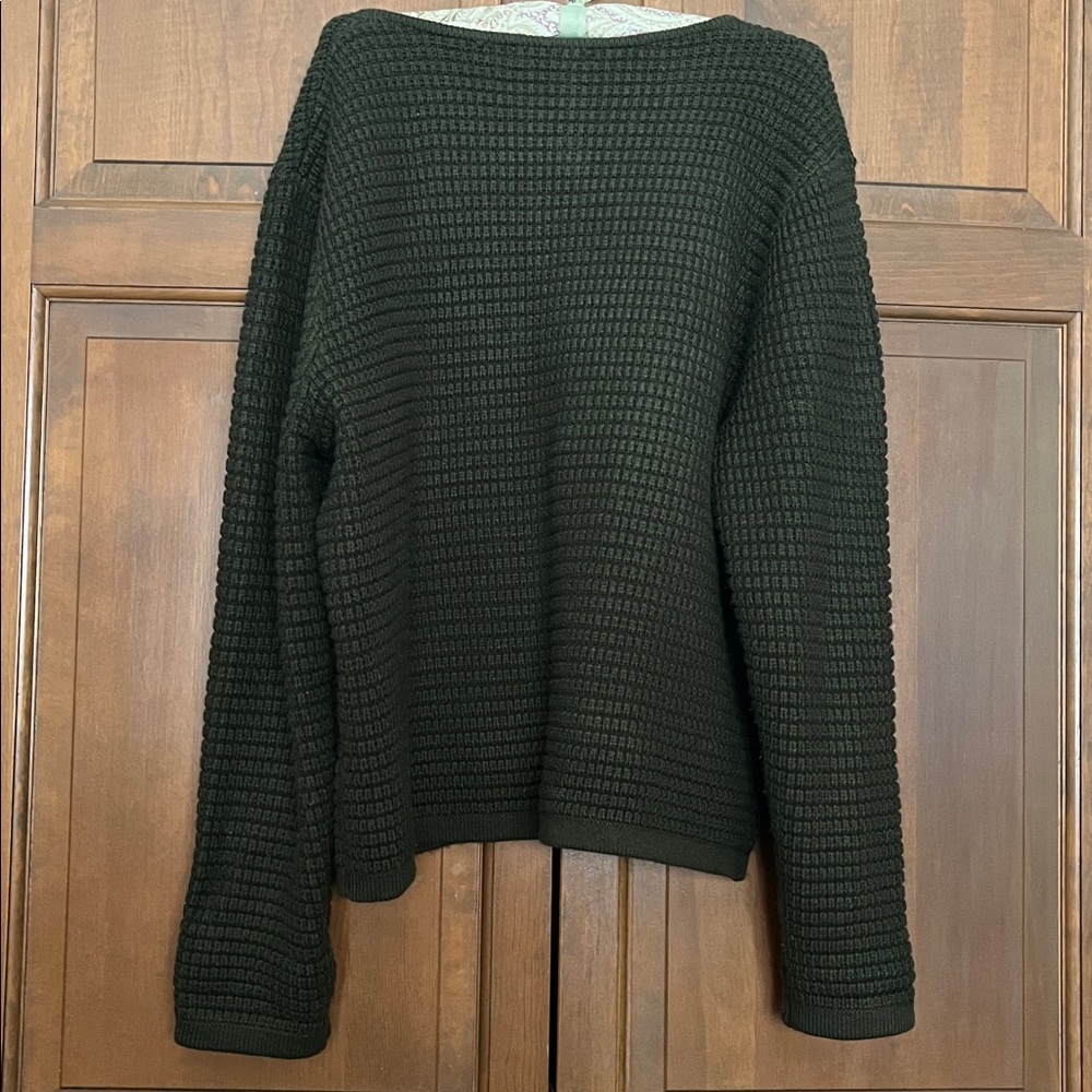 Green chunky knit cardigan - Picture 3 of 4